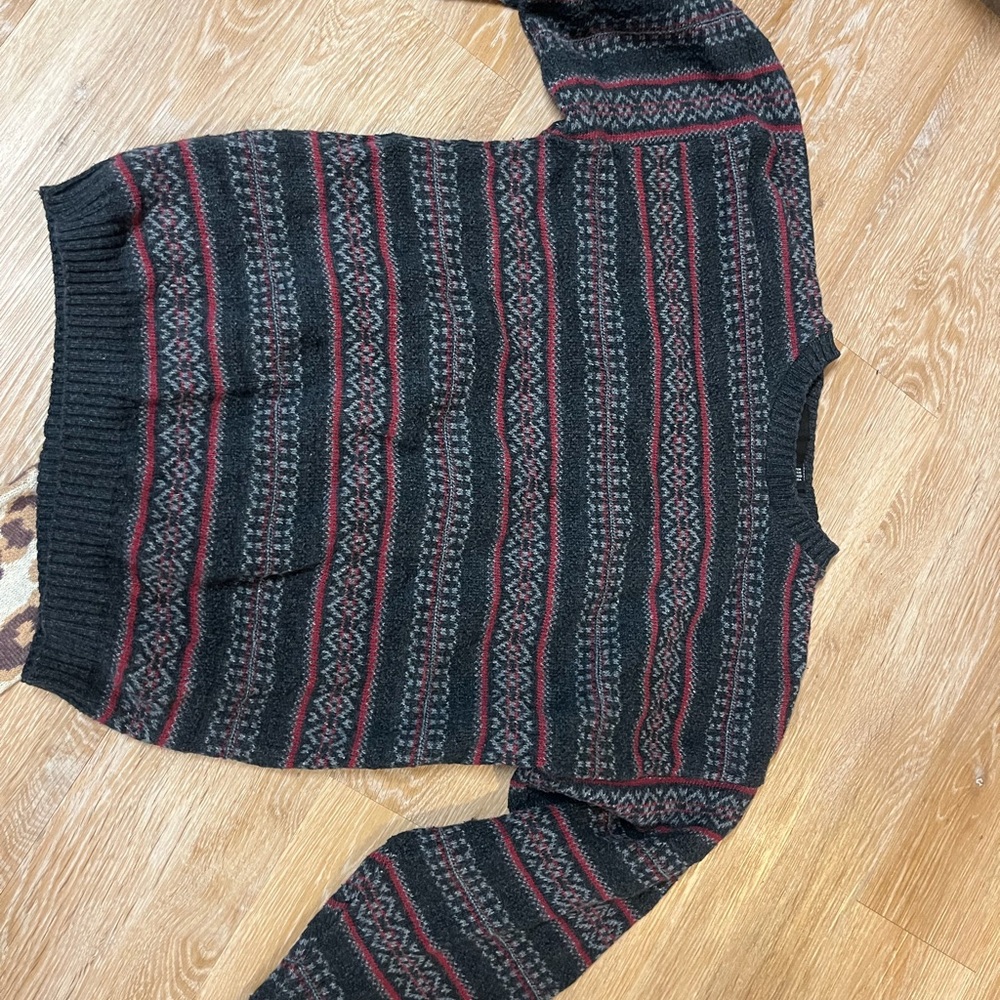 BiBlass Black and Red Knit Sweater